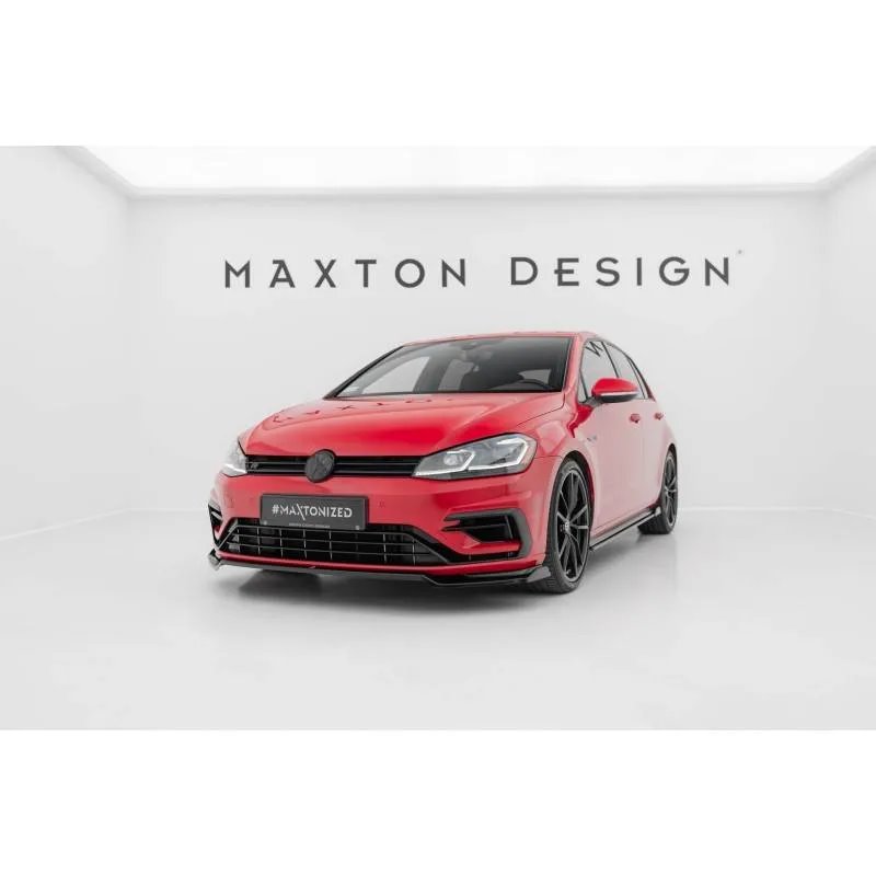 Maxton - Lame Du Pare-Chocs Avant V.2 Volkswagen Golf R / R-Line Mk7 Facelift