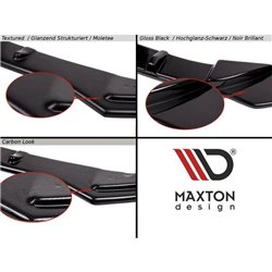 Maxton - SET DES DIFFUSEUR DES BAS DE CAISSE Mercedes-Benz C63 AMG Sedan / Estate W204 Facelift / S204 Facelift Noir Brillant