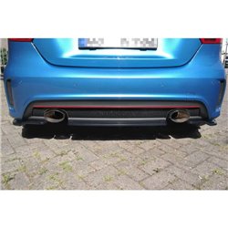 Maxton - Arriere Splitter (SANS BARRES VERTICALES) MERCEDES-BENZ W176 AMG-LINE AVANT FACELIFT Noir Brillant