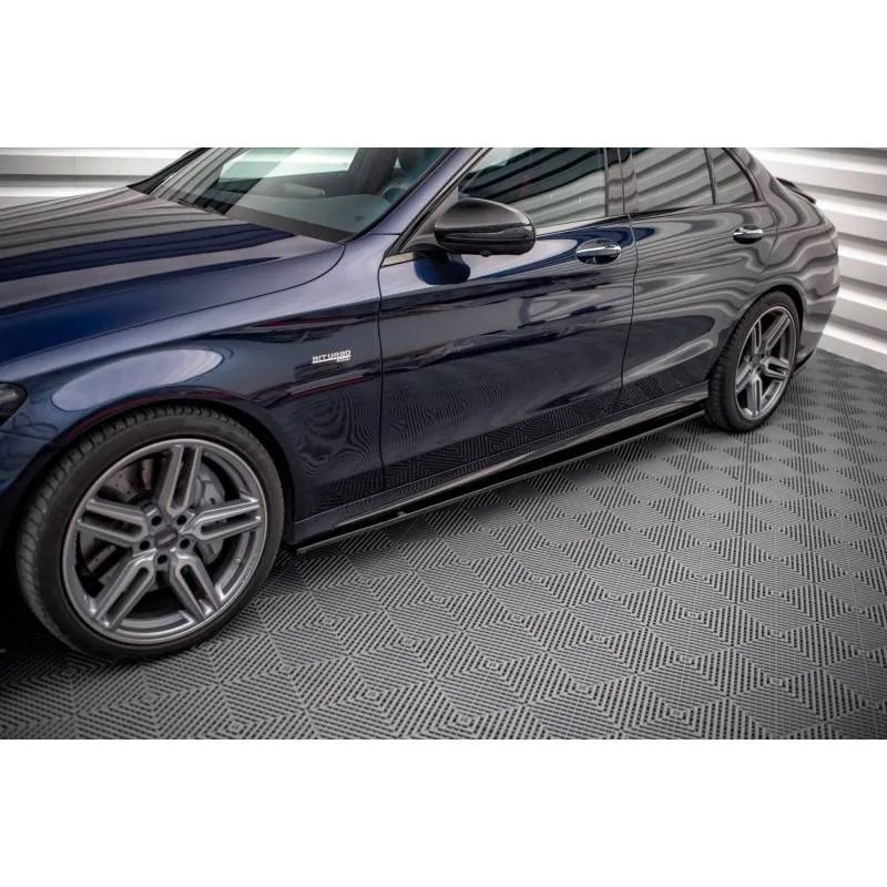 Maxton - Rajouts Des Bas De Caisse Mercedes-AMG C 43 / AMG-Line W205 Noir Brillant