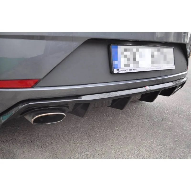 Maxton - Rajout Du Pare-Chocs Arriere V.1 Seat Leon Cupra Mk3 FL Hatchback Noir Brillant