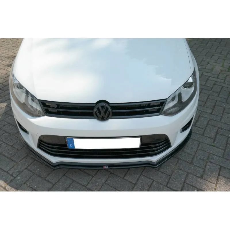 Maxton - LAME DU PARE-CHOCS AVANT / SPLITTER Volkswagen Polo WRC Mk5 Noir Brillant