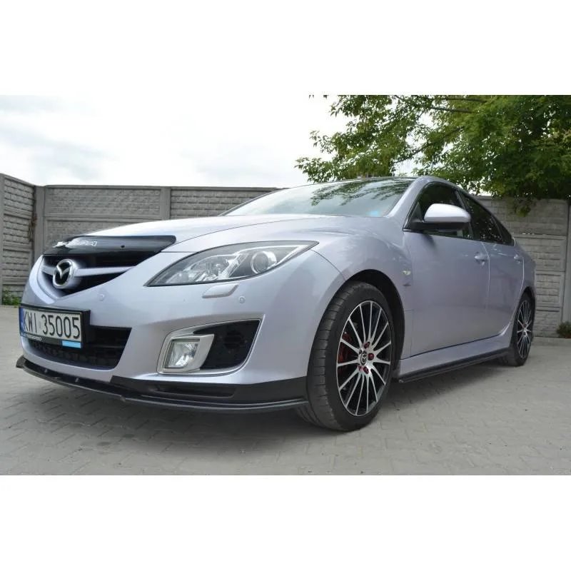 Maxton - SET DES DIFFUSEUR DES BAS DE CAISSE MAZDA 6 MK2 SPORT HATCH (GH-SERIES) AVANT FACELIFT Noir Brillant