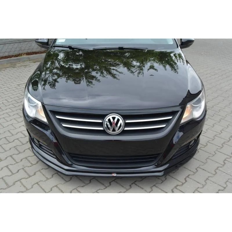 Maxton - LAME DU PARE-CHOCS AVANT / SPLITTER V.2 VW PASSAT CC STANDARD Noir Brillant