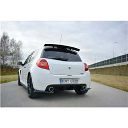 Maxton - LAME DU PARE-CHOCS ARRIERE RENAULT CLIO MK3 RS FACELIFT Noir Brillant