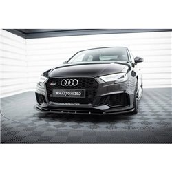 Maxton - Lame Du Pare-Chocs Avant / Splitter V.1 Audi RS3 8V FL Sedan Noir Brillant