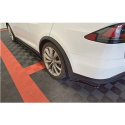 Maxton - LAME DU PARE-CHOCS ARRIERE V.1 TESLA MODEL X Noir Brillant