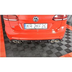 Maxton - RAJOUT DU PARE-CHOCS ARRIERE Volkswagen Golf R Variant Mk7 Facelift Noir Brillant