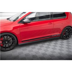 Maxton - SET DES DIFFUSEUR DES BAS DE CAISSE VW GOLF Mk7 GTI CLUBSPORT Noir Brillant