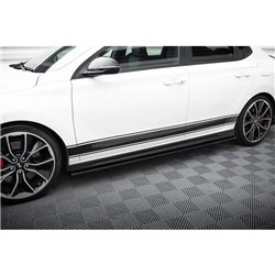 Maxton - Rajouts Des Bas De Caisse Pour V.1 Hyundai I30 N Mk3 Hatchback / Fastback Noir Brillant