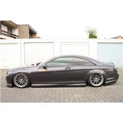 Maxton - SET DES DIFFUSEUR DES BAS DE CAISSE MERCEDES CL 500 C216 AMGLINE Noir Brillant