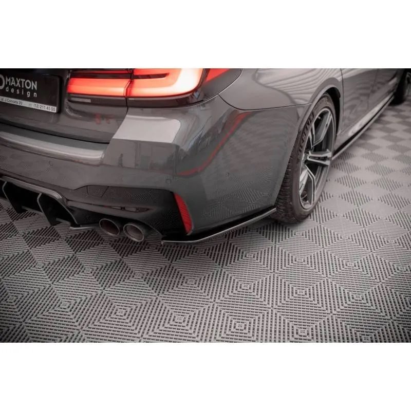 Maxton - LAME DU PARE-CHOCS ARRIERE BMW M5 F90 Noir Brillant