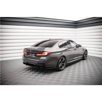 Maxton - LAME DU PARE-CHOCS ARRIERE BMW M5 F90 Noir Brillant