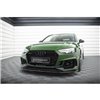 Maxton - Lame Du Pare-Chocs Avant / Splitter V.2 Audi RS4 B9 Noir Brillant