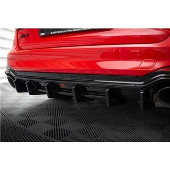 Maxton - Rajout Du Pare-Chocs Arriere Audi RS4 B9 / B9 Facelift Noir Brillant