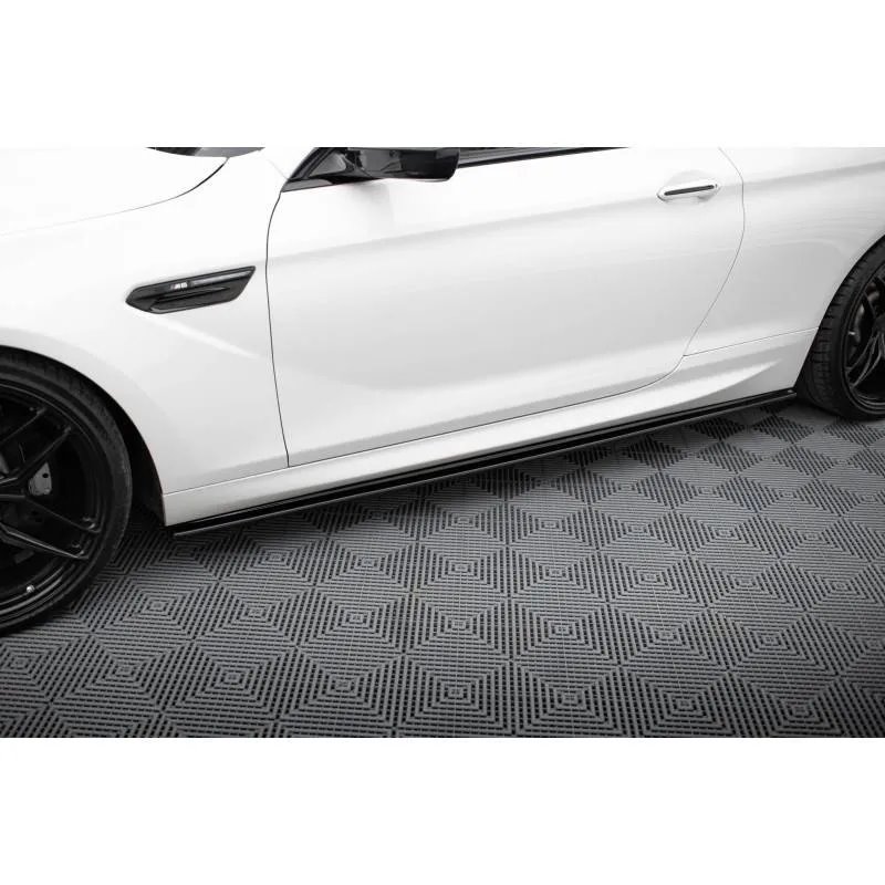 Maxton - Rajouts Des Bas De Caisse BMW M6 / 6 M-Pack Coupe / Cabriolet F06 / F13 / F12 Noir Brillant