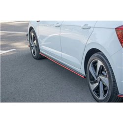 Maxton - SET DES DIFFUSEUR DES BAS DE CAISSE Volkswagen Polo GTI / R-line Mk6 Noir Brillant