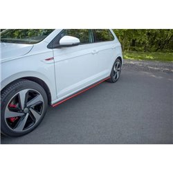 Maxton - SET DES DIFFUSEUR DES BAS DE CAISSE Volkswagen Polo GTI / R-line Mk6 Noir Brillant