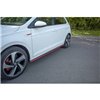 Maxton - SET DES DIFFUSEUR DES BAS DE CAISSE Volkswagen Polo GTI / R-line Mk6 Noir Brillant