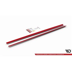 Maxton - SET DES DIFFUSEUR DES BAS DE CAISSE Volkswagen Polo GTI / R-line Mk6 Noir Brillant