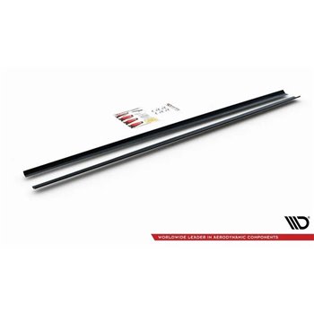 Maxton - SET DES DIFFUSEUR DES BAS DE CAISSE Volkswagen Polo GTI / R-line Mk6 Noir Brillant