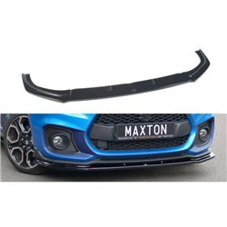 Maxton - LAME DU PARE-CHOCS AVANT / SPLITTER V.1 SUZUKI SWIFT 6 SPORT Noir Brillant