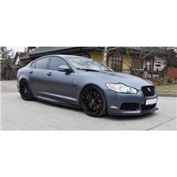 Maxton - LAME DU PARE-CHOCS AVANT / SPLITTER V.1 JAGUAR XF- R Noir Brillant