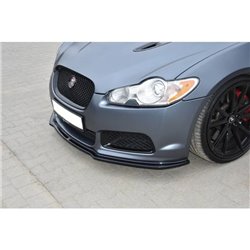 Maxton - LAME DU PARE-CHOCS AVANT / SPLITTER V.1 JAGUAR XF- R Noir Brillant