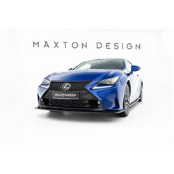 Maxton - Lame Du Pare-Chocs Avant V.1 Lexus RC Mk1 Noir Brillant