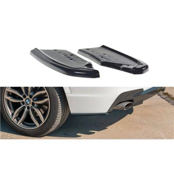 Maxton - Lames De Pare-Chocs Arrière Latérales BMW X3 M-Pack F25 Facelift Noir Brillant
