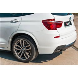 Maxton - Lames De Pare-Chocs Arrière Latérales BMW X3 M-Pack F25 Facelift Noir Brillant
