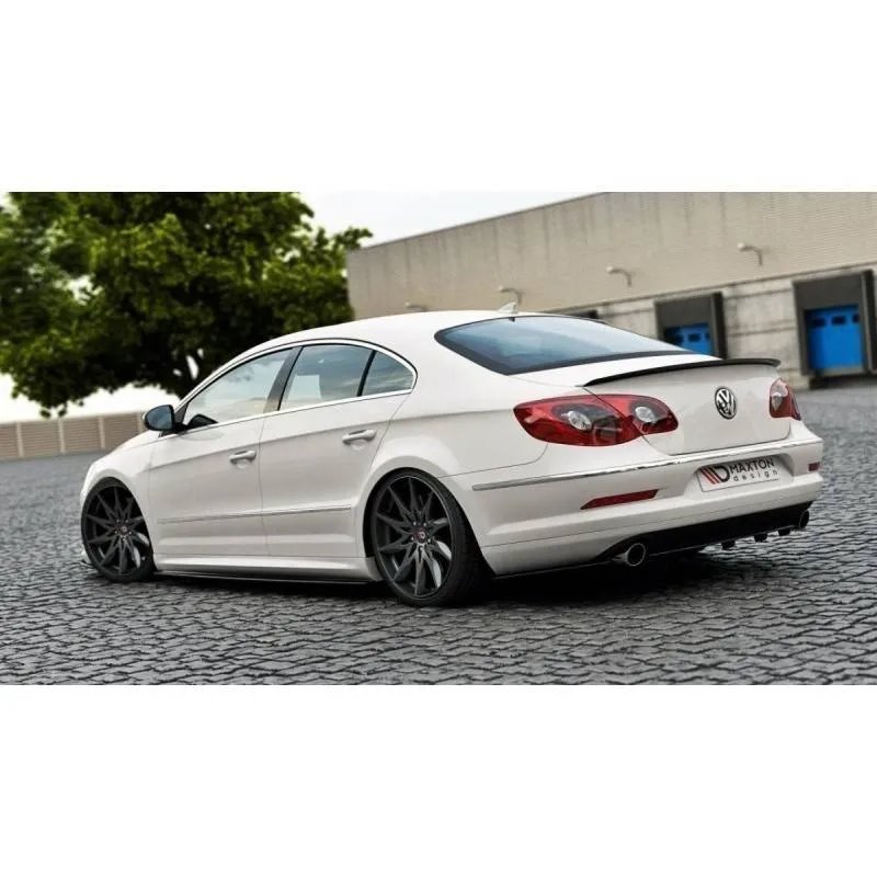 Maxton - Arriere Splitter VW Passat CC R36 RLINE (AVANT FACELIFT) (avec une barre verticale)