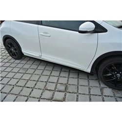 Maxton - RAJOUTS DES BAS DE CAISSE POUR Honda Civic Mk9 Noir Brillant