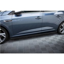 Maxton - RAJOUTS DES BAS DE CAISSE POUR Renault Megane Mk4 Hatchback Noir Brillant