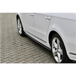 Maxton - RAJOUTS DES BAS DE CAISSE POUR Volkswagen Passat R-Line B7 Noir Brillant