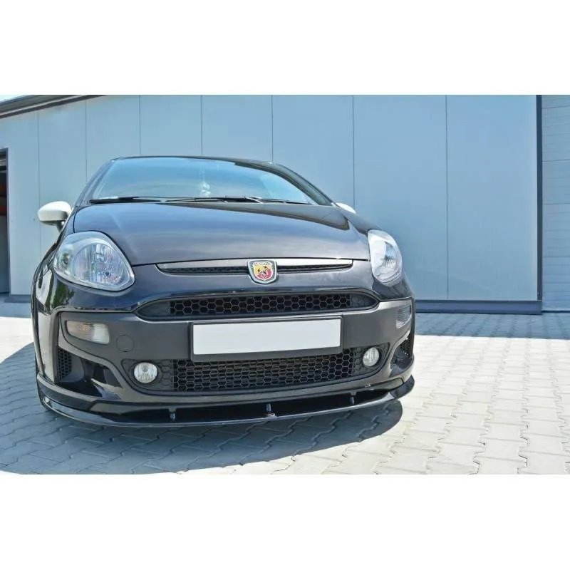 Maxton - Lame Du Pare-Chocs Avant Abarth Punto Evo Noir Brillant