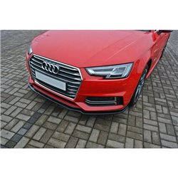 Maxton - Lame Du Pare-Chocs Avant V.1 Audi A4 B9 S-Line Noir Brillant