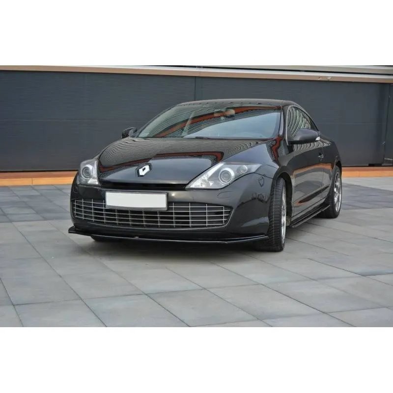 Maxton - LAME DU PARE-CHOCS AVANT Renault Laguna mk 3 Coupe Noir Brillant