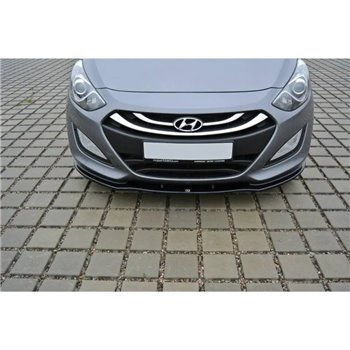Maxton - LAME DU PARE-CHOCS AVANT Hyundai i30 mk.2 Noir Brillant