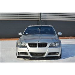 Maxton - LAME DU PARE-CHOCS AVANT V.1 BMW 3 E90 MPACK Noir Brillant