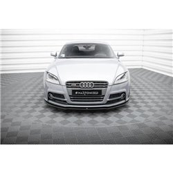 Maxton - Lame Du Pare-Chocs Avant V.1 Audi TT S / TT S-Line 8J Facelift Noir Brillant