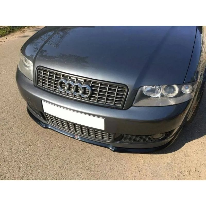 Maxton - LAME DU PARE-CHOCS AVANT V.1 Audi A4 S-Line B6 Noir Brillant