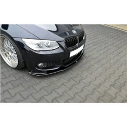 Maxton - LAME DU PARE-CHOCS AVANT V.1 BMW 3 E92 M-PACK FACELIFT Noir Brillant