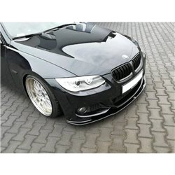 Maxton - LAME DU PARE-CHOCS AVANT V.1 BMW 3 E92 M-PACK FACELIFT Noir Brillant