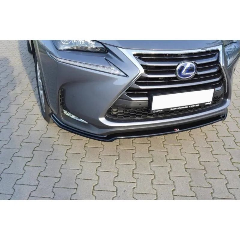 Maxton - LAME DU PARE-CHOCS AVANT V.1 Lexus NX Mk1 Noir Brillant