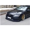 Maxton - Lame Du Pare-Chocs Avant V.2 Audi S7 / A7 S-Line C7 Noir Brillant