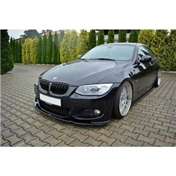 Maxton - LAME DU PARE-CHOCS AVANT V.2 BMW 3 E92 M-PACK FACELIFT Noir Brillant
