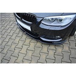 Maxton - LAME DU PARE-CHOCS AVANT V.2 BMW 3 E92 M-PACK FACELIFT Noir Brillant