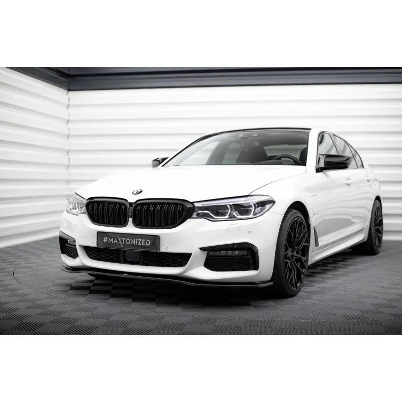 Maxton - Lame Du Pare-Chocs Avant V.2 BMW 5 M-Pack / M550d / M550i G30/ G31 M-Pack Noir Brillant