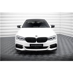 Maxton - Lame Du Pare-Chocs Avant V.2 BMW 5 M-Pack / M550d / M550i G30/ G31 M-Pack Noir Brillant